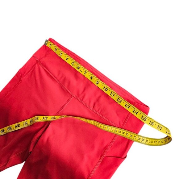 Lululemon Pace Rival Crop Size 10 Red 22" Full On Luxtreme Athletic Leggings - Picture 11 of 12